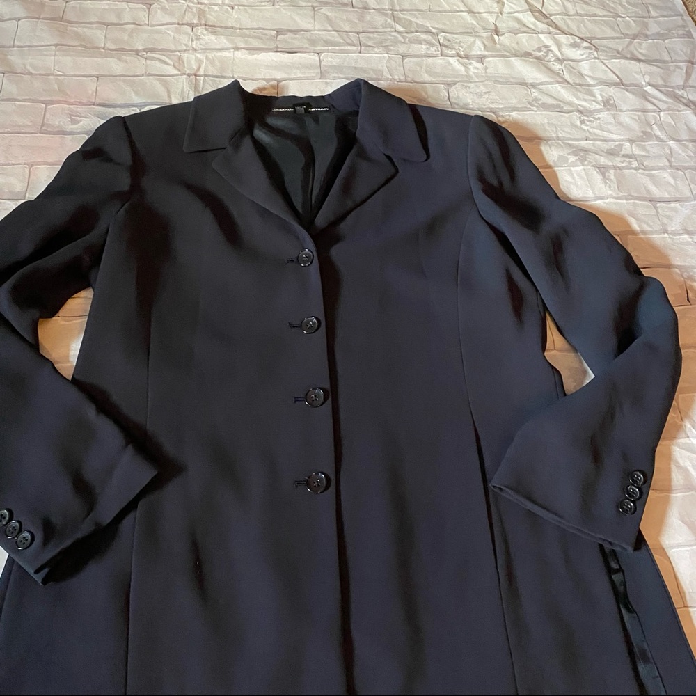 Linda allard Ellen Tracy blue 4 button blazer size 12 - Picture 5 of 13